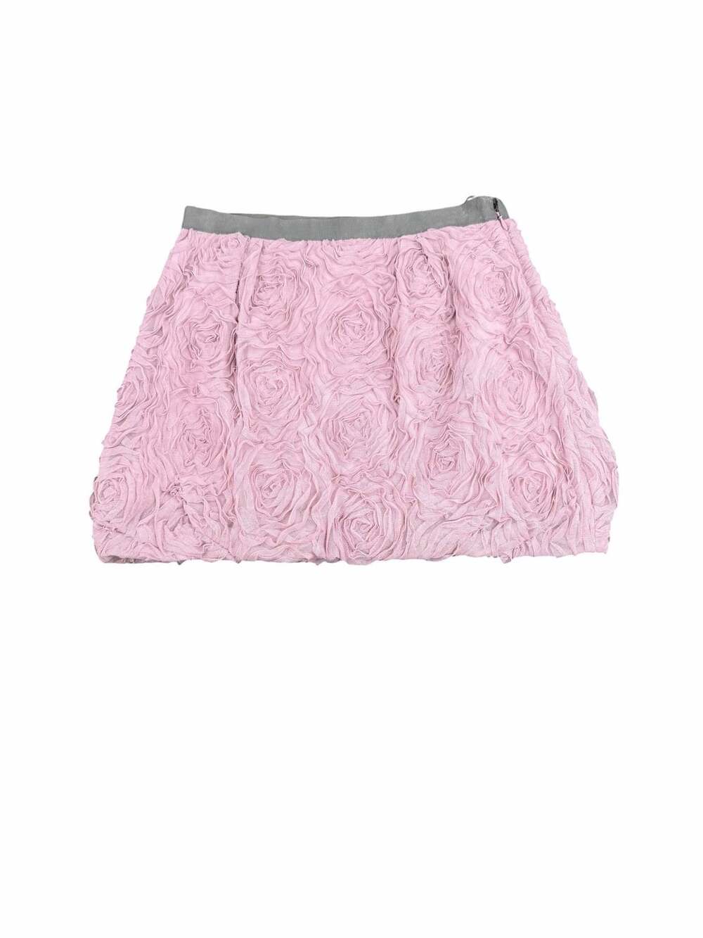 J.Crew Rosette Mini Skirt Size 4 Pink Tulle Mesh Bubble Hem